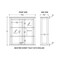 Alaterre Furniture Dorset 27"W x 29"H Wall Mounted Bath Storage Cabinet with Glass Cabinet Doors ANVA73WH - alternate 7